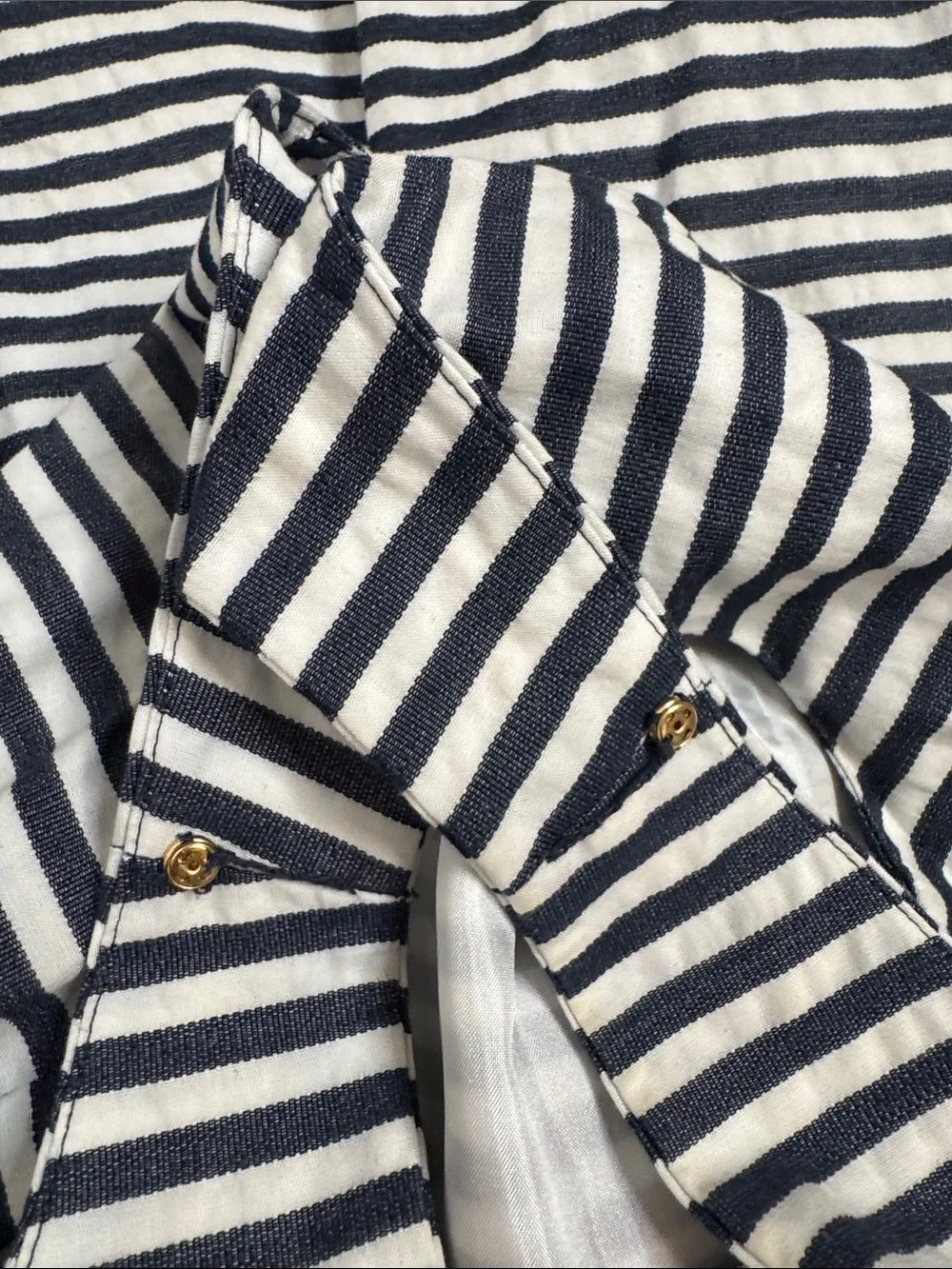 Kate Spade Navy Striped Jillian Bow Front Dress